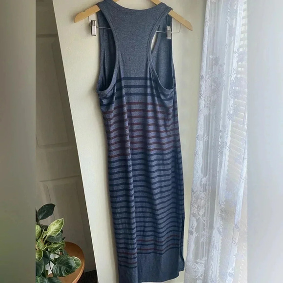 SUNDRY Maxi Dress Striped Racerback Blue Size 3 Large 12 Cotton Summer Beach - Picture 7 of 7
